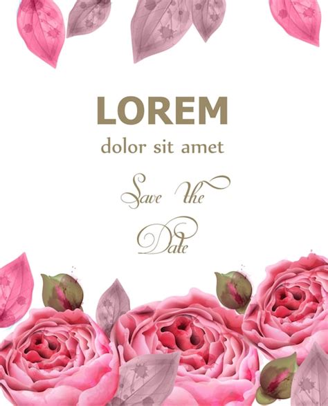 Premium Vector | Pink roses watercolor background