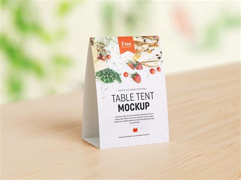 Free table tent mockup - Instant Download