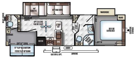 2018 Fifth Wheel Bunkhouse Floor Plans - floorplans.click