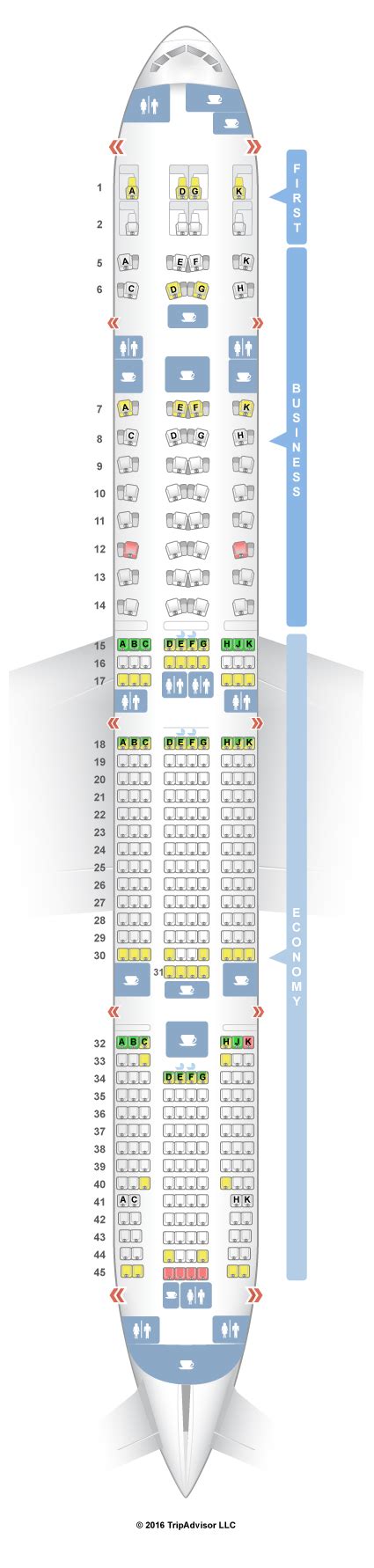 SeatGuru Seat Map Etihad Boeing 777-300ER (77W) Three Class