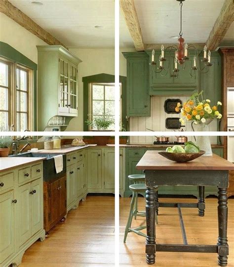 30+ Rustic Green Kitchen Cabinets – DECOOMO