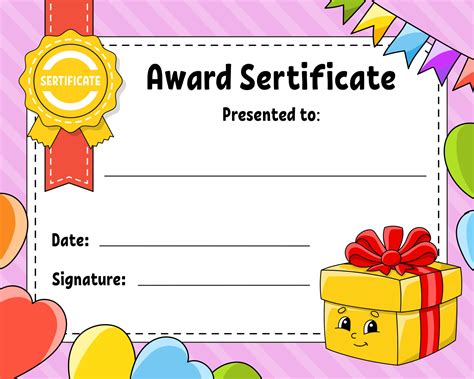 Kids Award Certificate Template