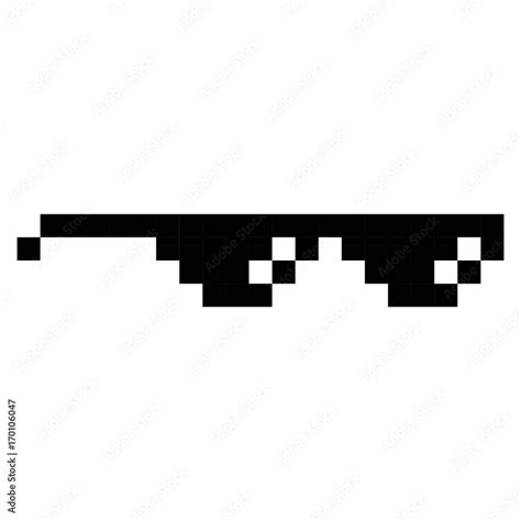 Glasses geek pixel art cartoon retro game style Stock Vector | Adobe Stock