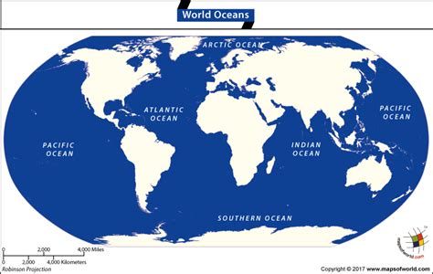 Oceans In The World Map – Interactive Map