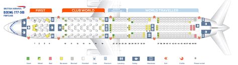 Seat map Boeing 777-300 British Airways. Best seats in plane