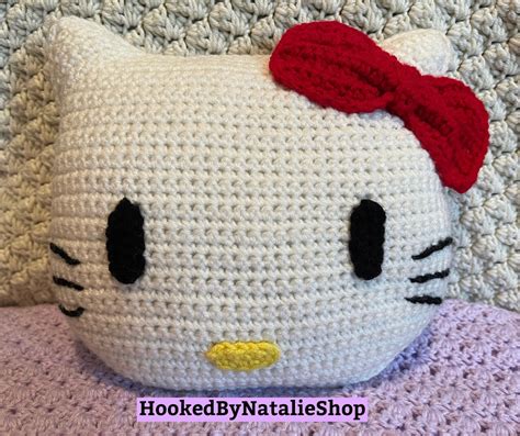 Crochet Hello Kitty Pillow Cuddler | Etsy