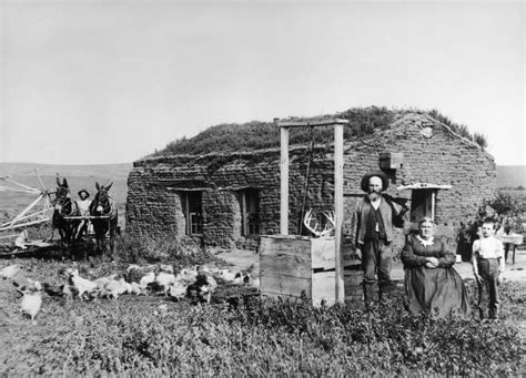 Nebraska Settlers 1888 Nhomesteader James Mccrea And Family In Front Of ...