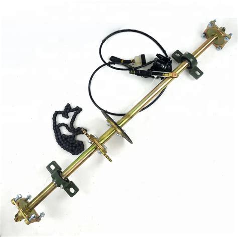 Go Kart Rear Axle Assembly Brake Kit Complete Wheels Hubs For Mini Kids ...