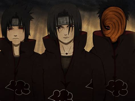 Tobi, Itachi, and Sasuke Uchiha illustration, Naruto Shippuuden, Uchiha ...