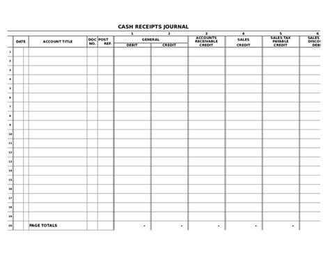 Cash Receipts Journal Template - Edit, Fill, Sign Online | Handypdf