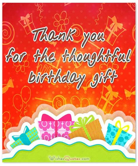 Thank You Notes for Birthday Gift