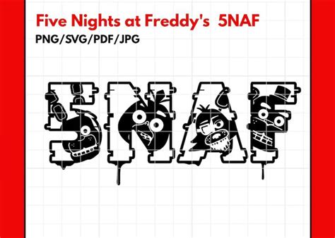 Five Nights at Freddy's FNAF 5naf/ Security Breach/ Logo Svg/png/pdf ...