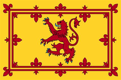 Royal Banner of the Royal Arms of Scotland also known as the lion ...