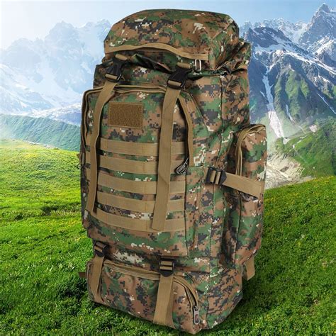 80L Military Tactical Backpack Rucksack Hiking Camping Outdoor Trekking ...