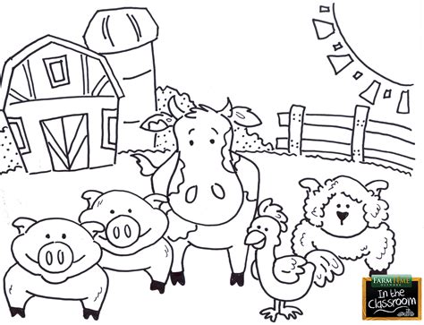 Farm Animal Printable Coloring Pages - Printable Word Searches