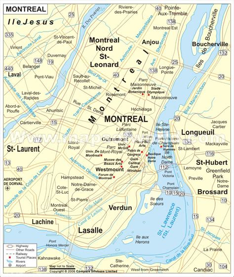 Montreal Map Canada