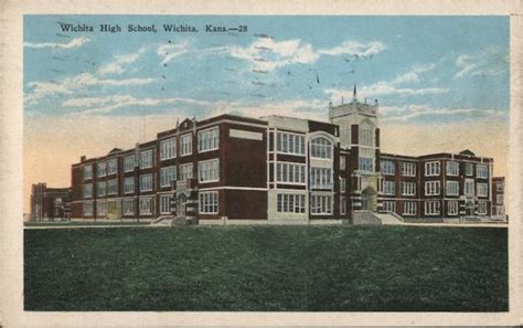 Wichita High School Kansas Postcard