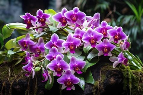 Premium Photo | Orchids blooming in the tropical rainforest