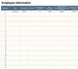 Payroll Spreadsheets | Excel Templates