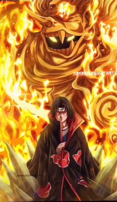 Itachi Uchiha, heat, naruto, orange, susanoo, anime, HD phone wallpaper ...