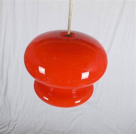 Large Mid-century Glass Pendant - Etsy