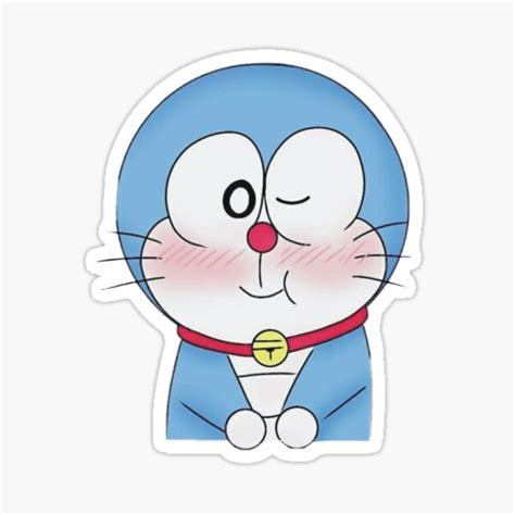 "Blushing Doremon" Sticker for Sale by Sanesapien | Redbubble