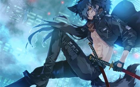 Anime Boy Blue Hair Wallpapers - Wallpaper Cave