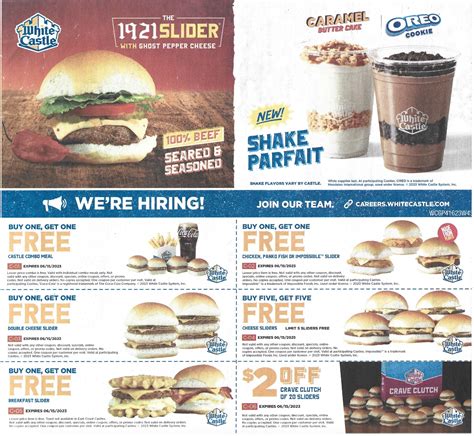 White Castle Coupons - Expires 06/15/2023