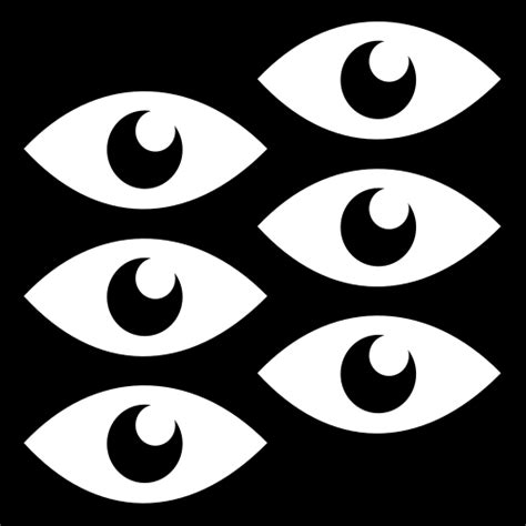 Six eyes icon | Game-icons.net