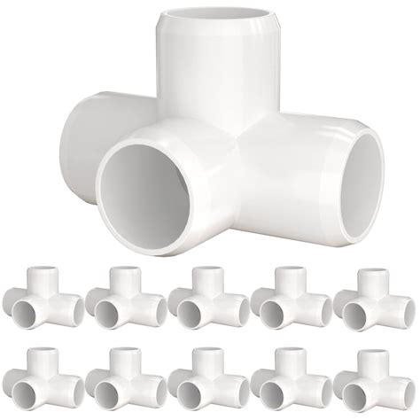 Buy letsFix 4 Way PVC Fittings 3/4 Inch (10-Pack), Furniture Grade PVC ...