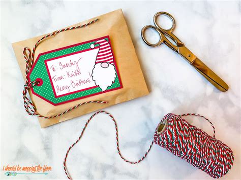 Free Printable Christmas Gnomes Gift Tags | i should be mopping the floor