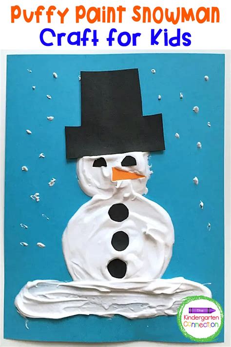 Snowman Crafts For Kids Kindergarten