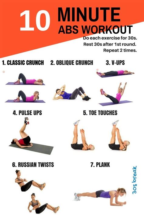 10 minute ab workout | 10 minute ab workout, 10 minute workout, 10 ...