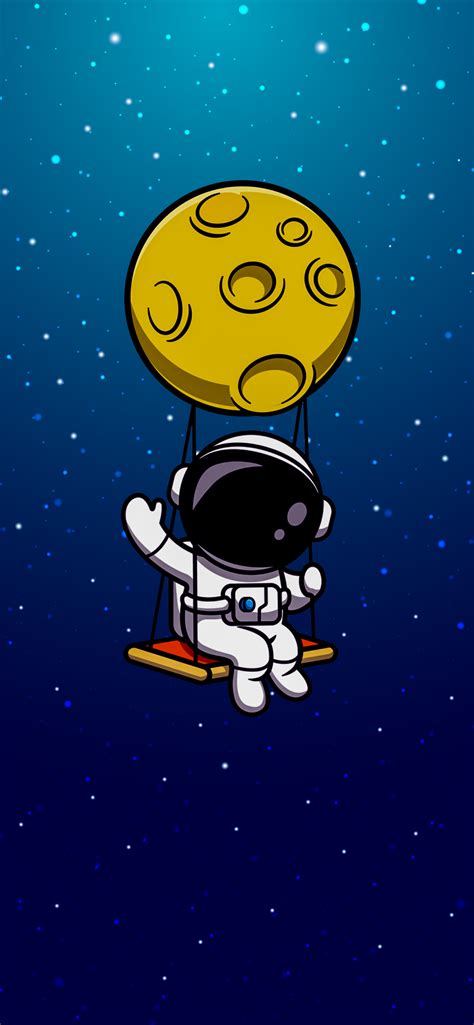 🔥 Download Phone Wallpaper Little Cute Astronaut by @dsmith | Cool ...