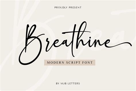 Breathine - Modern Script Font - Design Cuts