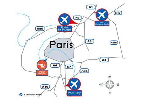 Paris airport map - Map of Paris airport (France)