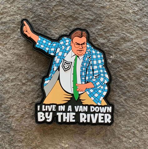 Chris Farley: I live in a van down by the river PVC Morale Patch - PatchOps