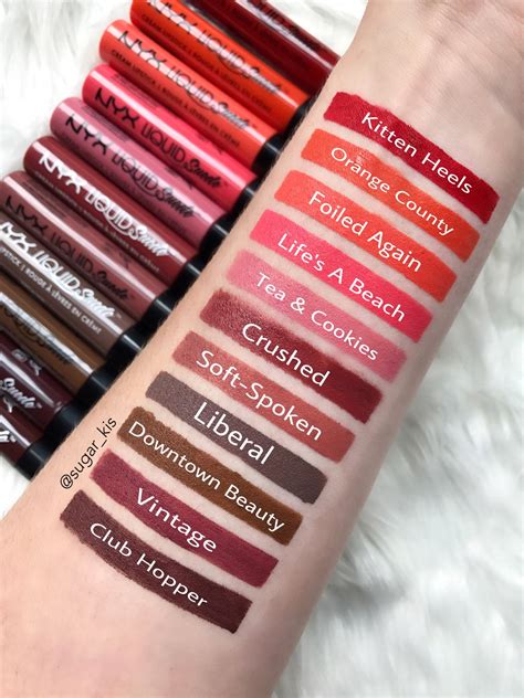 NYX Liquid Suede Swatches Nyx Liquid Suede Swatches, Lipstick Swatches ...