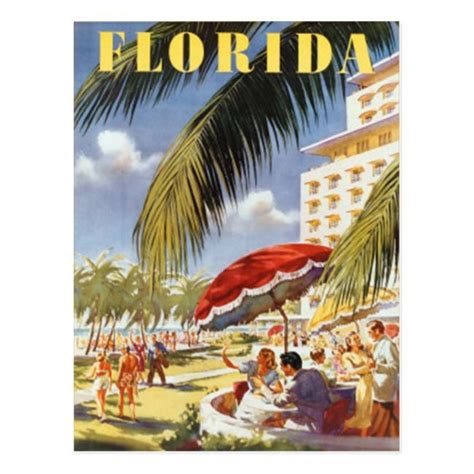 Vintage Florida, USA - Postcard | Zazzle | Vintage travel posters ...