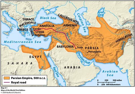 map of the Persian Empire, 500 BC. Mystery of History Volume 1, Lesson ...