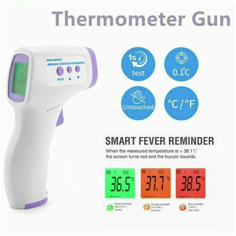 IR Infrared Digital Forehead Fever Thermometer Non-Contact Baby Adult ...