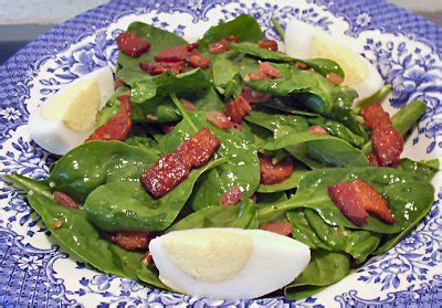 WILTED SPINACH SALAD WITH WARM BACON DRESSING - Linda's Low Carb Menus ...