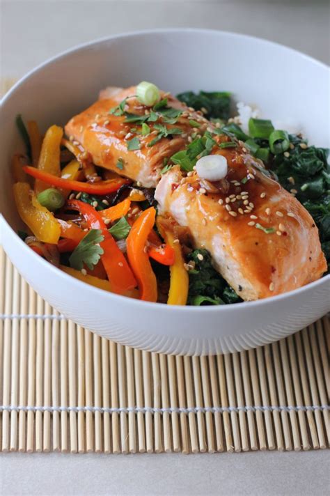 Salmon Rice Bowl with Maple Lime Glaze | A Hint of Honey