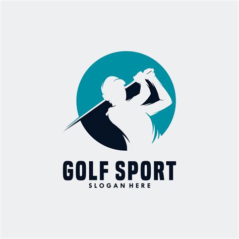 Golf player Logo design vector template. Elite Luxury Gold Golf club ...