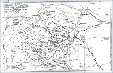 Estes Park Hiking Trails Map - ToursMaps.com