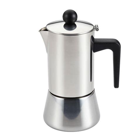 BonJour 4-Cup Stovetop Espresso Maker in Stainless Steel-53916 - The ...