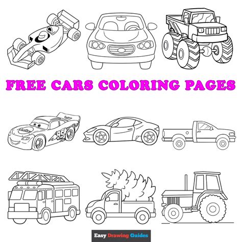 Free Printable Cars Coloring Pages for Kids