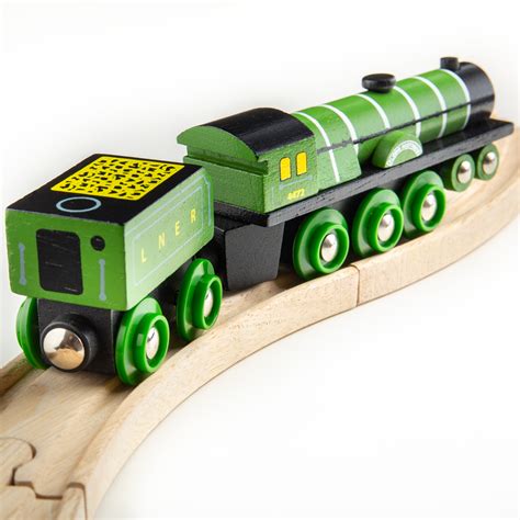 Bigjigs Rail Wooden Heritage Collection Flying Scotsman Train Play Set ...