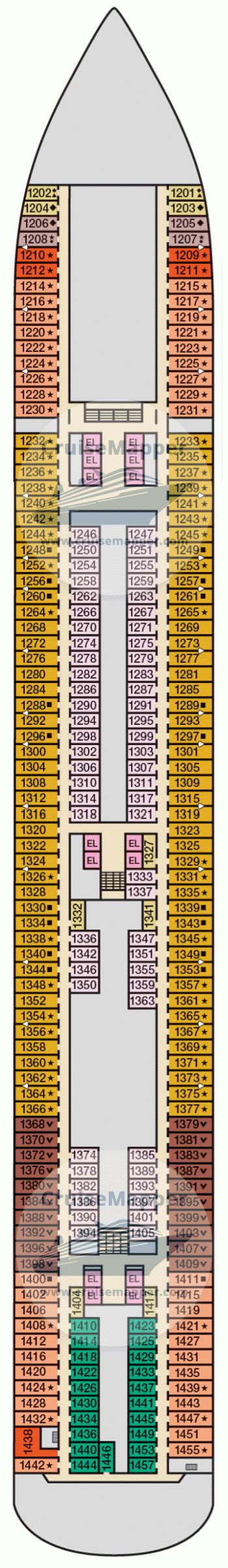 Carnival Dream deck 1 plan | CruiseMapper