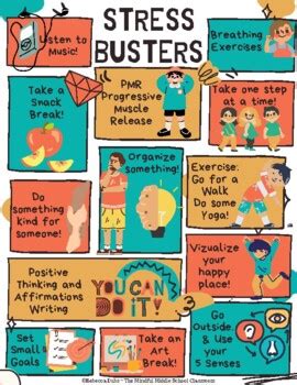 Stress Busters: an SEBL Activity by The Mindful Middle School Classroom